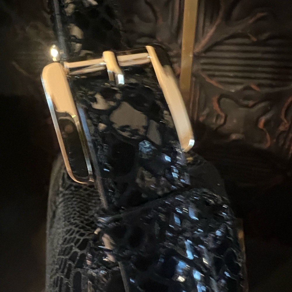 Michael Kors Black Snakeskin Embossed Shoulder Bag NWOT - Picture 5 of 15
